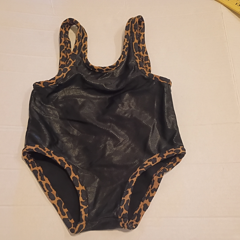 VTG Girls Leopard Print Kids Swim One Piece Sz‎ 6